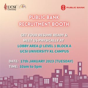 Public Bank Roadshow 2023 Poster Career Booth (17 Jan 2023)